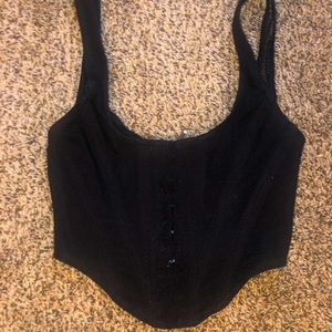 Bad Gal Bustier Black - White Fox Boutique